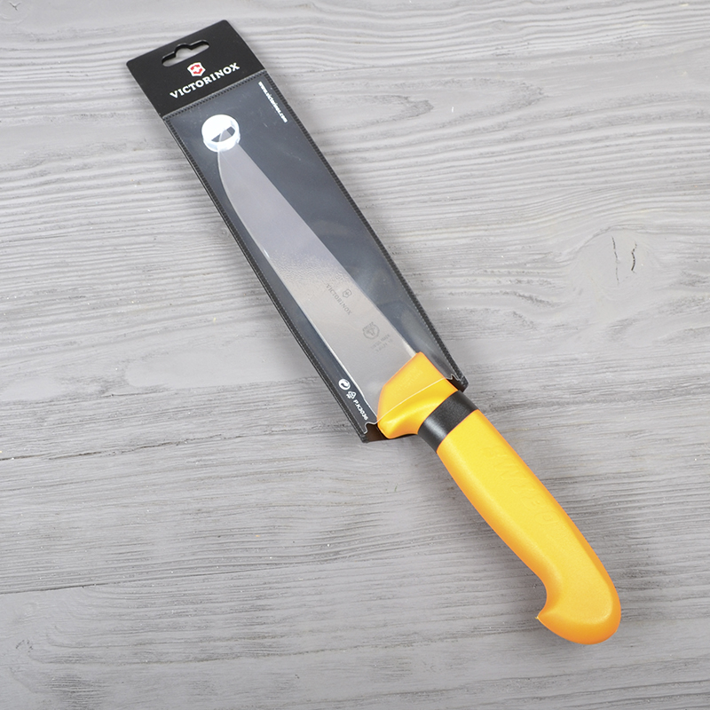 Ніж кухонний, побутовий Victorinox Swibo Butcher Wide (лезо: 180мм), жовтий 5.8421.18