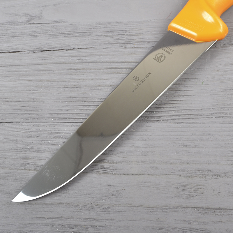 Ніж кухонний, побутовий Victorinox Swibo Butcher Wide (лезо: 180мм), жовтий 5.8421.18