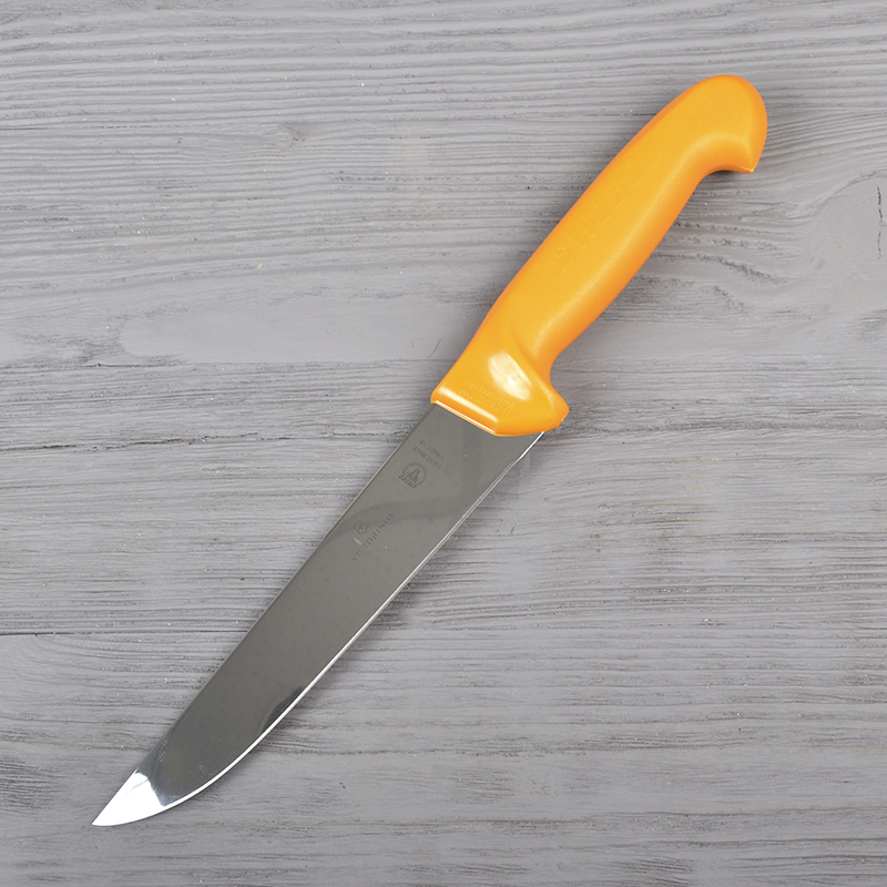 Ніж кухонний, побутовий Victorinox Swibo Butcher Wide (лезо: 180мм), жовтий 5.8421.18