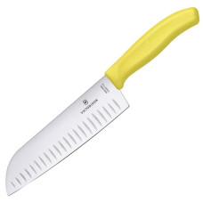 Ніж кухонний, побутовий Victorinox Swissclassic Santoku (лезо: 170мм), жовтий 6.8526.17L8B