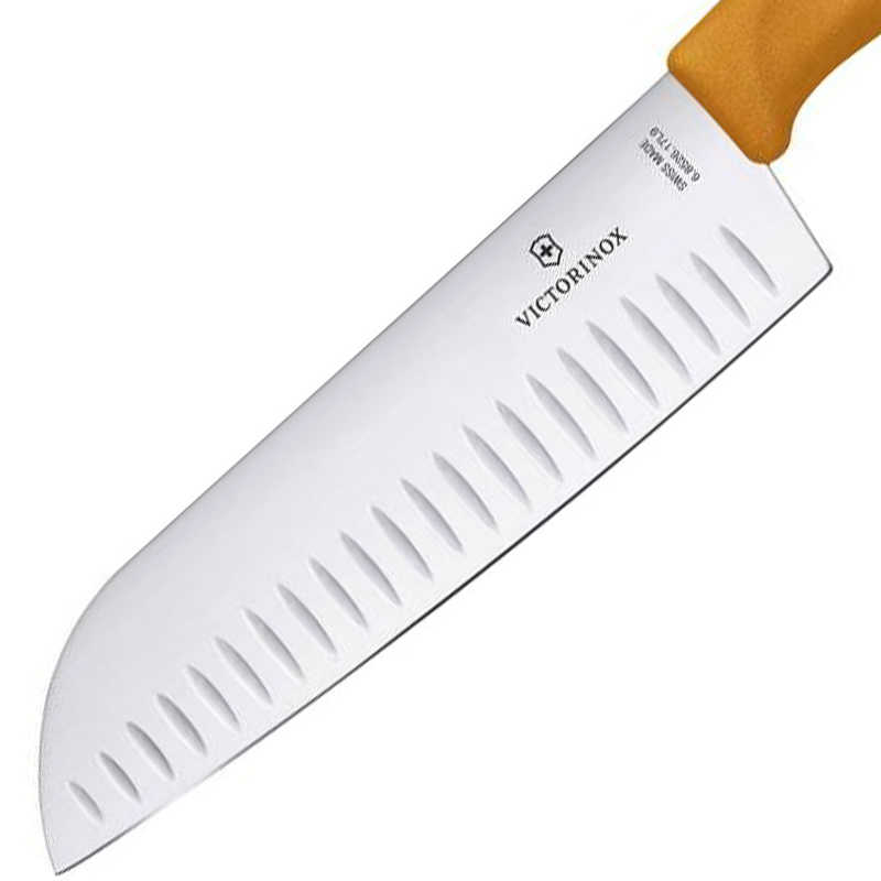 Ніж кухонний, побутовий Victorinox Swissclassic Santoku (лезо: 170мм), оранж. 6.8526.17L9B