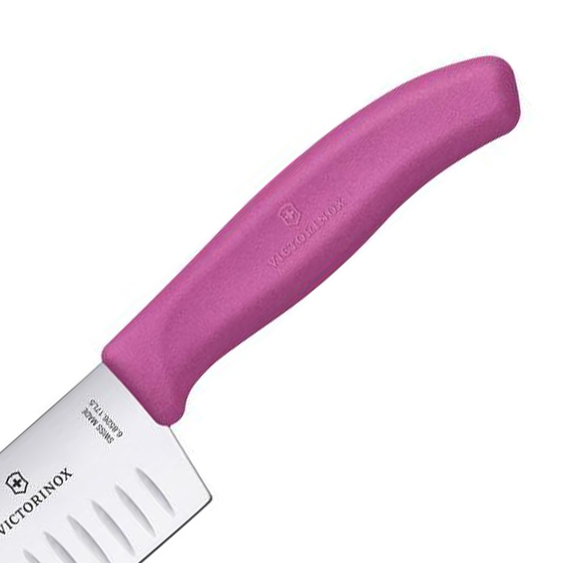Ніж кухонний, побутовий Victorinox Swissclassic Santoku (лезо: 170мм), рожевий 6.8526.17L5B