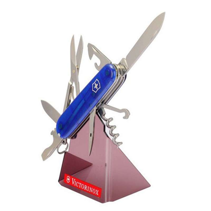 Ніж складаний, мультитул Victorinox Climber (91мм, 14 функцій), синій прозр. 1.3703.Т2
