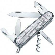 Ніж складаний, мультитул Victorinox Spartan (91мм, 12 функцій), срібний прозорий. 1.3603.Т7