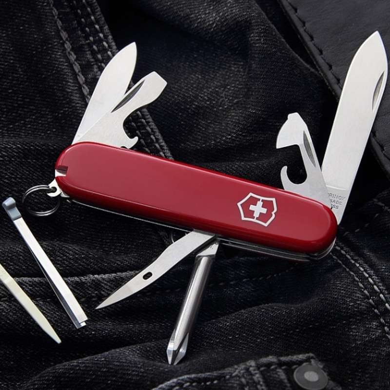 Ніж складаний, мультитул Victorinox Tinker (84мм, 12 функцій), червоний 0.4603