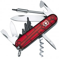 Нож складной, мультитул Victorinox Cybertool (91мм, 29 функций), красный прозр. 1.7605.T