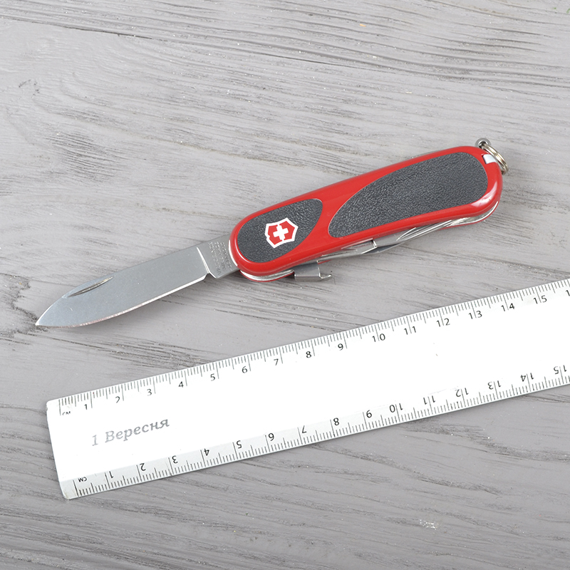 Ніж складаний, мультитул Victorinox Evogrip S101 (85мм, 12 функцій), червоний 2.3603.SC