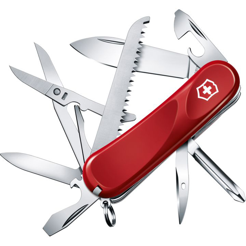 Ніж складаний, мультитул Victorinox Evolution 18 (85мм, 15 функцій), червоний 2.4913.E