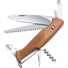 Ніж складаний, мультитул Victorinox Rangerwood 55 (130мм, 10 функцій), дерево 0.9561.63