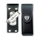 Чохол для ножів Victorinox (111мм, 6 шарів) шкіряний, на липучці, пов. кліпом, чорний 4.0524.31