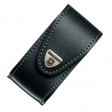 Чехол для ножей Victorinox (84-91мм, 5-8 слоев) на липучке, кожаный, черный 4.0521.3