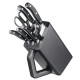 Набор кухонный Victorinox Forged Сhef'S (5 ножей+ножницы) с подставкой, черный 7.7243.6