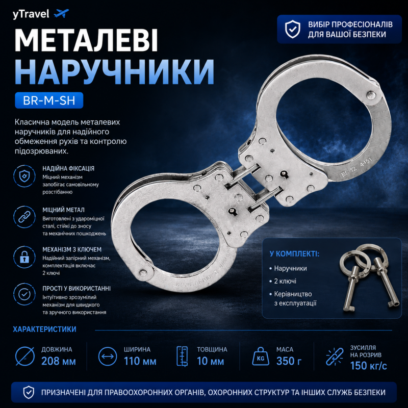 Наручники металеві БР-М-Ш