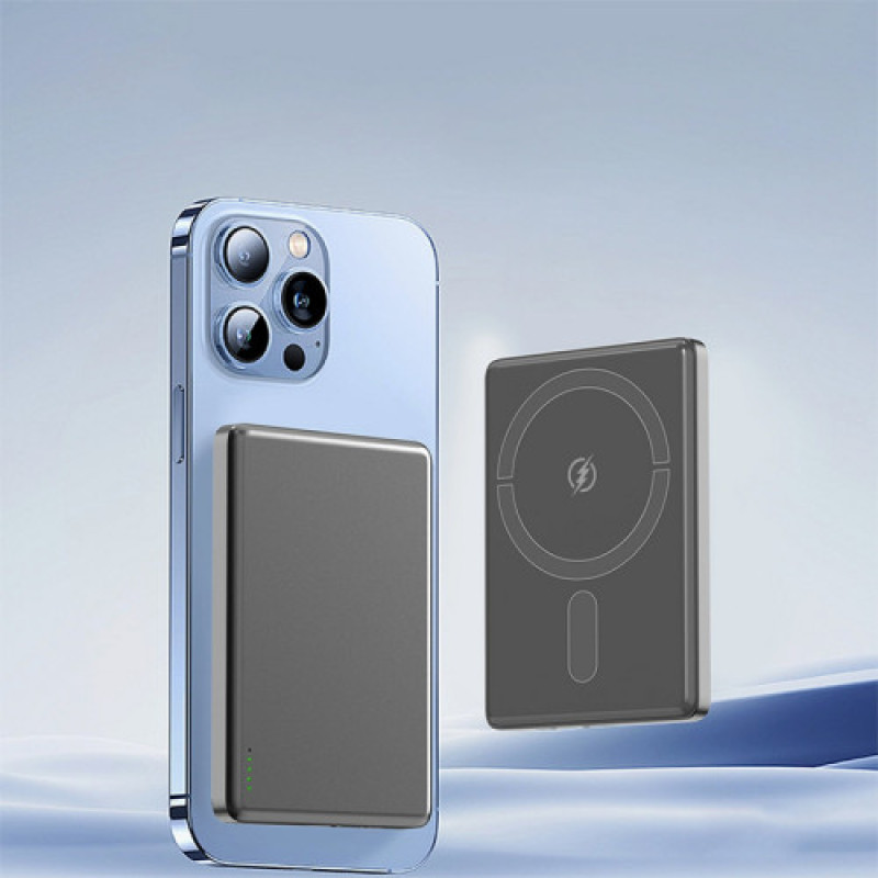 Power Bank Aspor A381 Magnetic Wireless 5000mAh (Type-C/20W)- фіолетовий (900155)