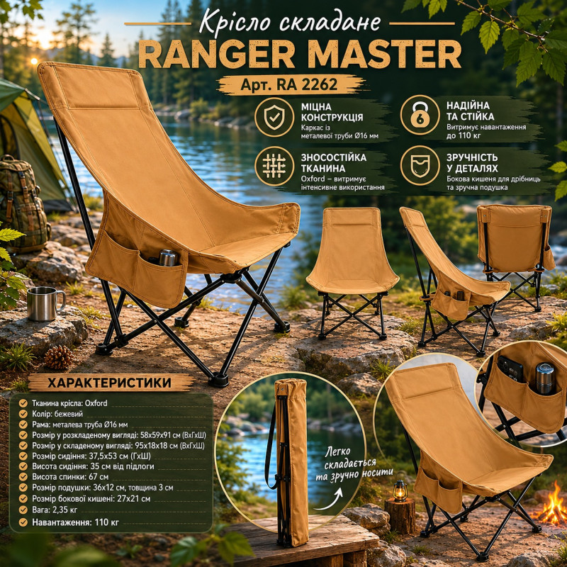 Крісло складане Ranger Master (Арт. RA 2262)