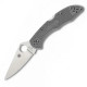 Ніж складаний Spyderco Delica 4 Flat Ground (довжина: 181мм, лезо: 73мм), сірий