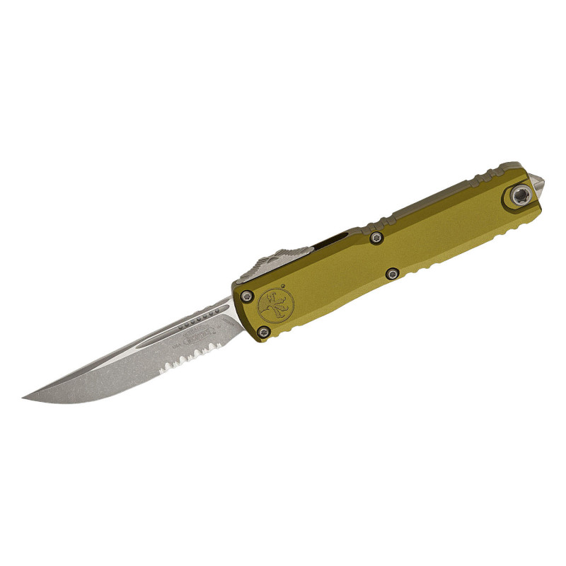 Нож Microtech Ultratech Gen IV OTF полусеррейтор S/E Apoc OD Green