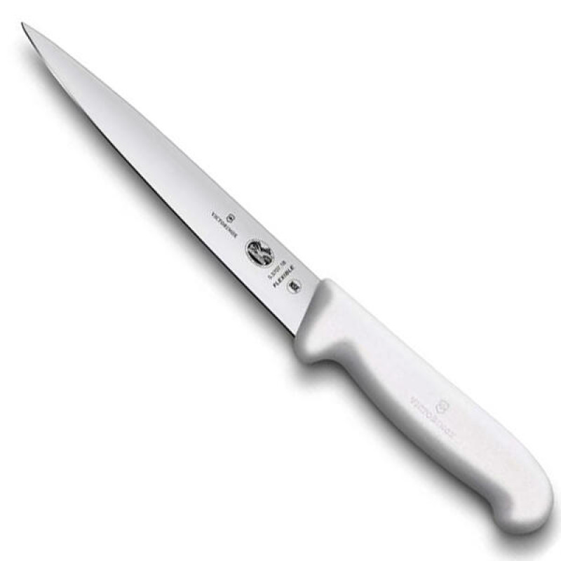 Нож кухонный филейный Victorinox Fibrox 18 см, белый