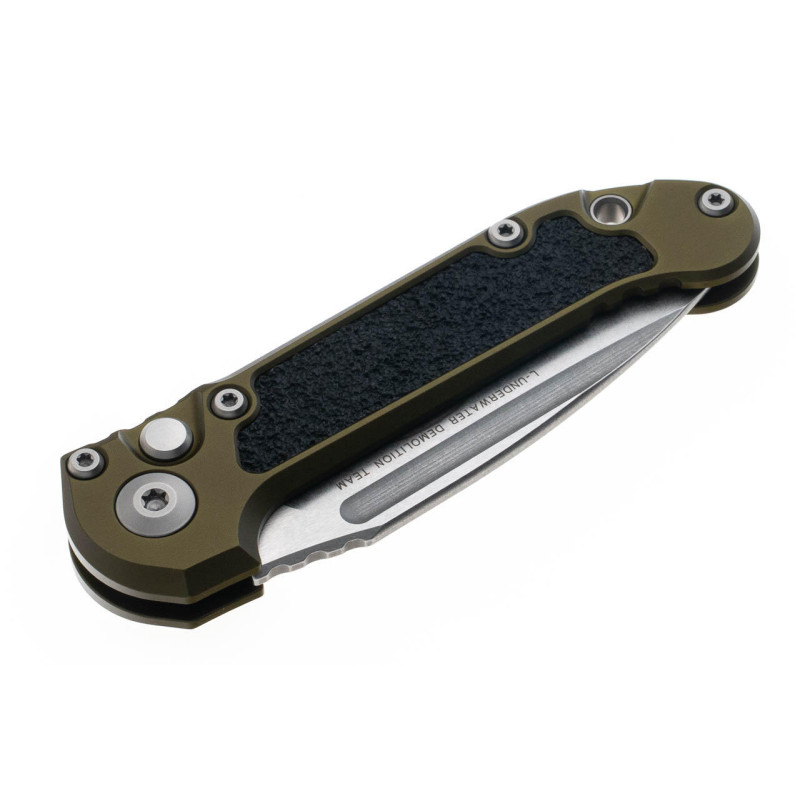 Нож Microtech L.U.D.T. S/E Gen III,  stonewash клинок, рукоять OD Green