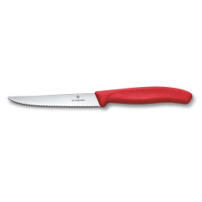 Нож кухонный Victorinox SwissClassic стейковый 11 см, серрейтор, красный