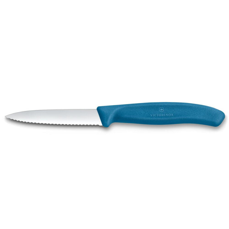 Нож кухонный Victorinox SwissClassic, 8 см, серрейтор, синий
