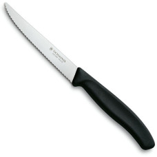 Нож кухонный Victorinox SwissClassic 11 см, серрейтор, черный