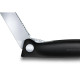 Нож кухонный складной Victorinox SwissClassic 11 см, серрейтор, скругленный, черный