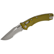 Нож Microtech Amphibian Ram-Lok, клинок полусерр. Apoc Fluted,  рукоять G10 OD Green