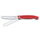Нож кухонный складной Victorinox SwissClassic 11 см, серрейтор, скругленный, красный