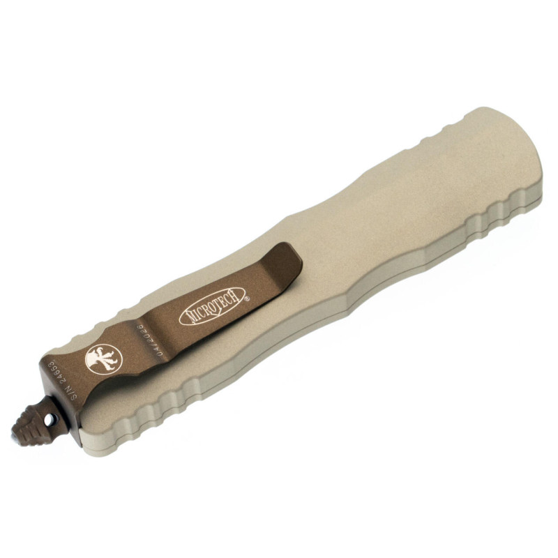 Нож Microtech Dirac D/E OTF, Burnt Bronze Standard Champagne