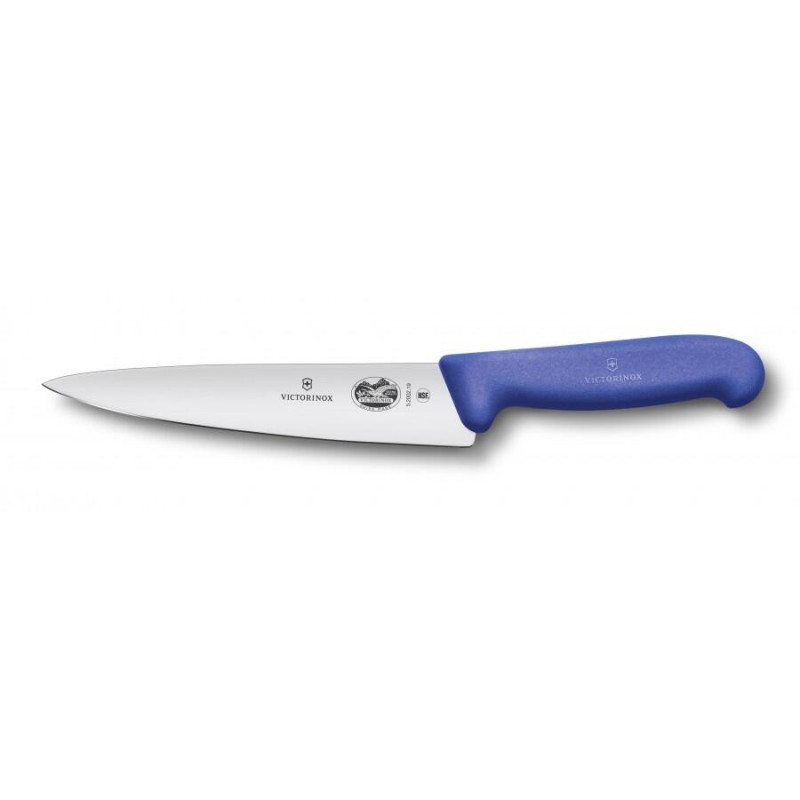 Нож кухонный разделочный Victorinox Fibrox 19 см, синий
