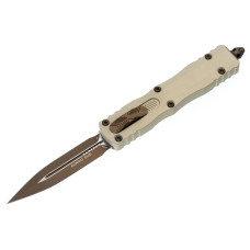 Нож Microtech Dirac D/E OTF, Burnt Bronze Standard Champagne