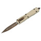 Нож Microtech Dirac D/E OTF, Burnt Bronze Standard Champagne