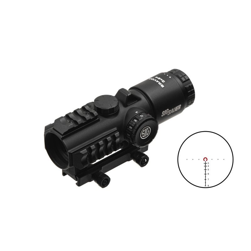 Прицел призматический Sig Optics BRAVO3 BATTLE SIGHT, 3X24MM HORSESHOE DOT ILLUM RETICLE