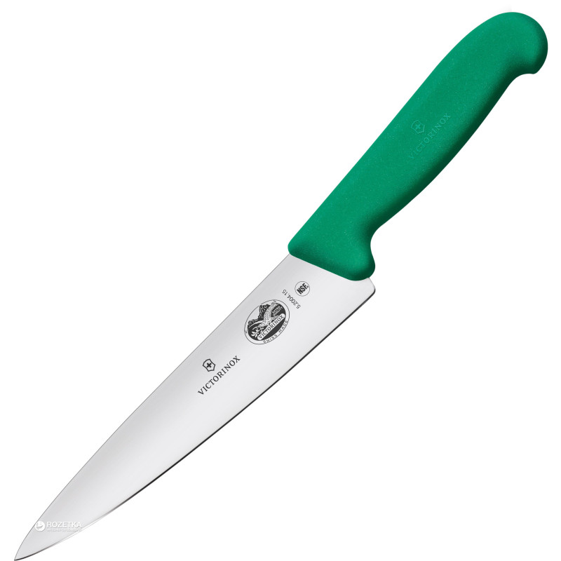 Ніж кухонний обробний Victorinox Fibrox 15 см зелений