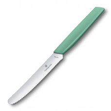 Нож столовый Victorinox Swiss Modern 11 см, серрейтор, скругленный, мятный