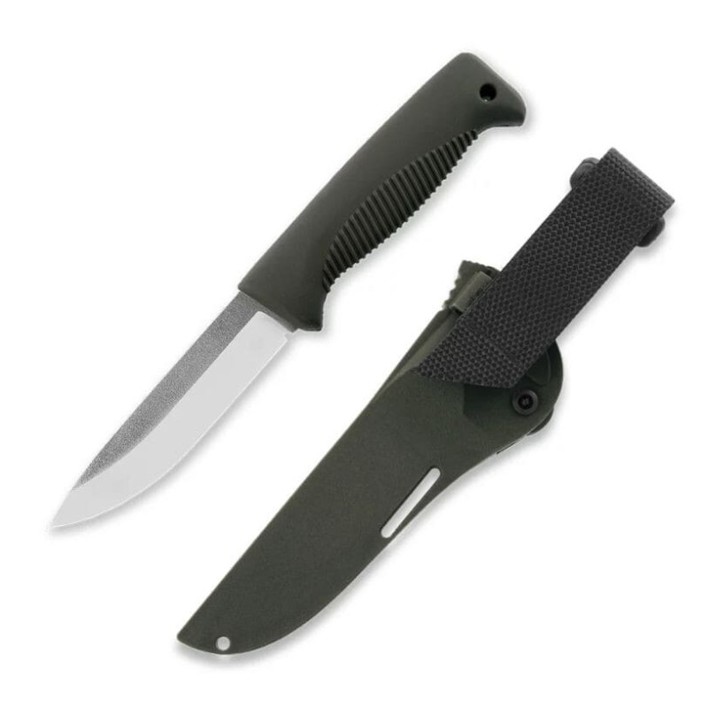 Нож Peltonen M07 (N690), без покрытия, хаки, хаки композитный чехол