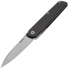 Нож SRM Qrick 408L-KB, Sandvik 14C28N, G10 + carbon fiber, черный