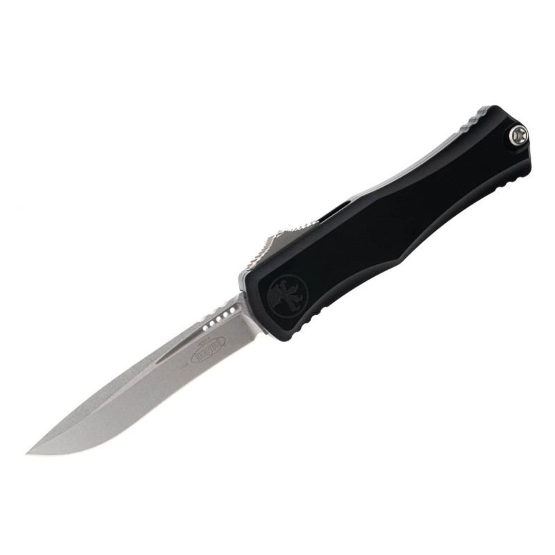 Нож Microtech Hera II OTF, recurve stonewash, черный