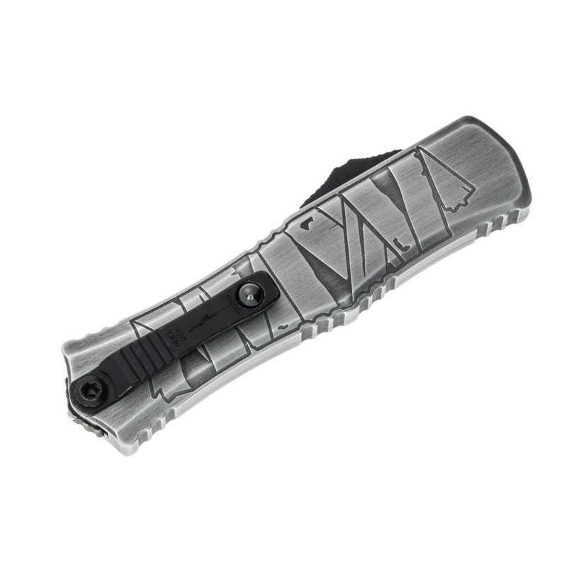 Нож Microtech Hera II Mini D/E OTF, Signature Brushed Metal Mummy