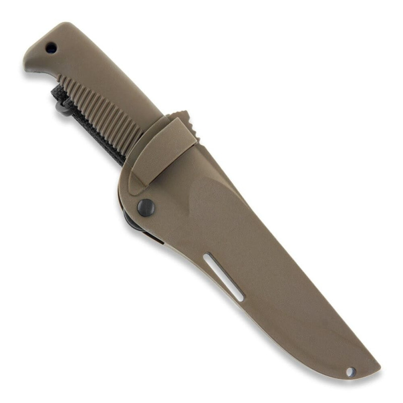 Нож Peltonen M07, покрытие PTFE Teflon, coyote, coyote композитный чехол
