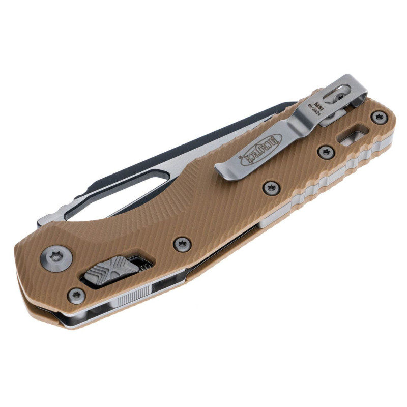 Нож Microtech MSI SE, fluted black, G10, tan