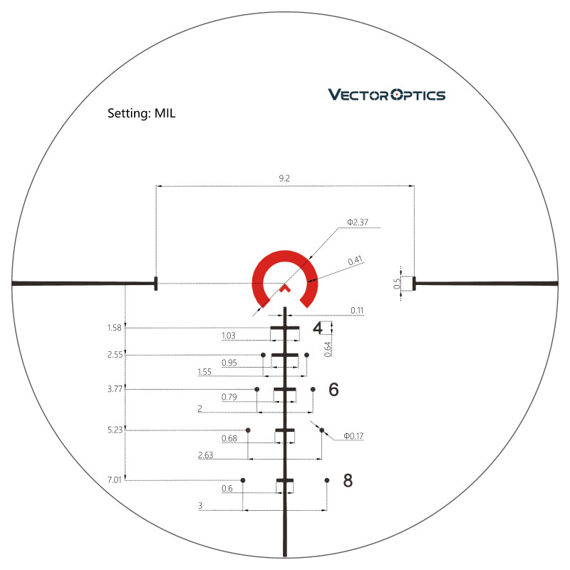 Прицел оптический Vector Optics Continental 1-6x28 (34mm) illum. FFP Tactical