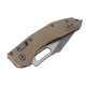Нож Microtech Stitch Ram-Lock, fluted, Apoc, рукоять G10 tan