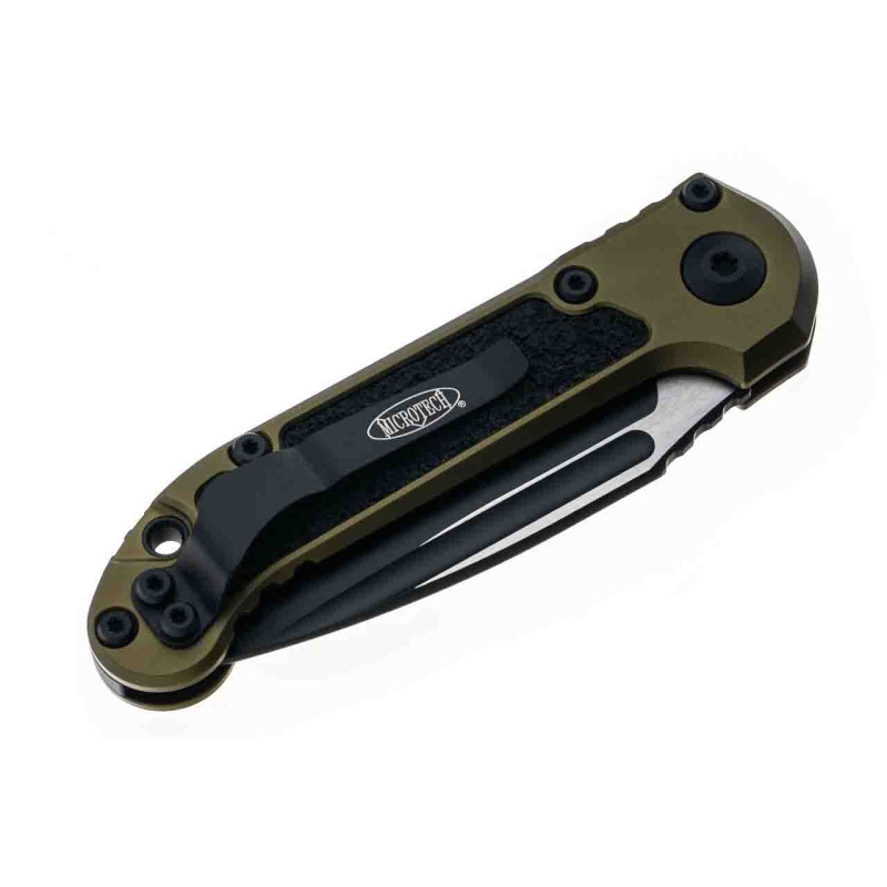 Нож Microtech L.U.D.T. S/E Gen III,  черный клинок, полусеррейтор, рукоять OD green