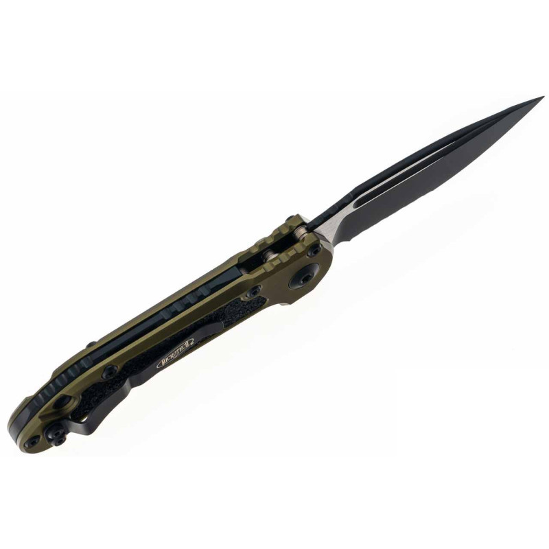 Нож Microtech L.U.D.T. S/E Gen III,  черный клинок, полусеррейтор, рукоять OD green