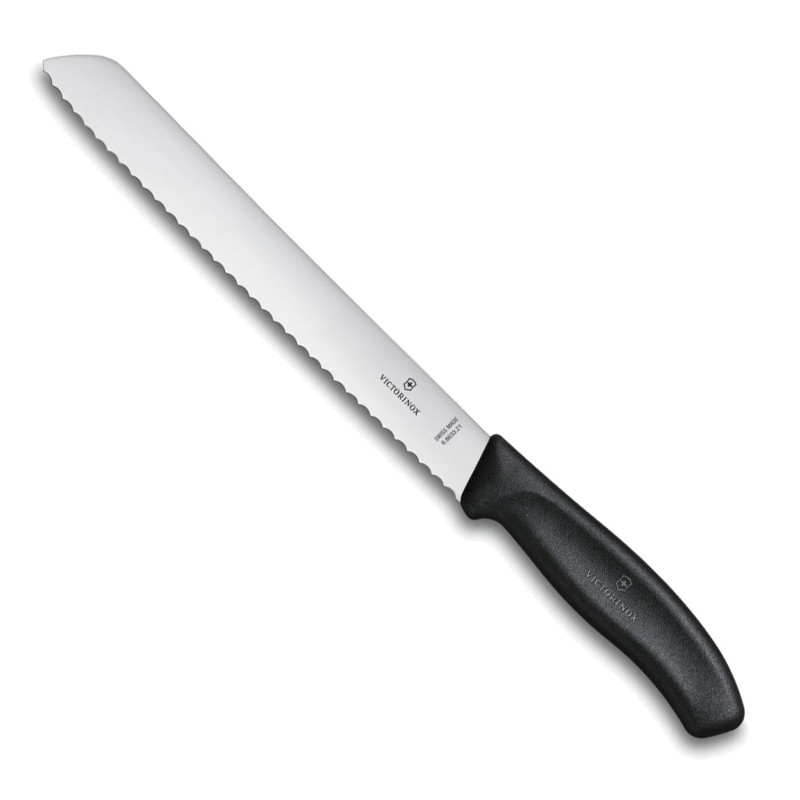 Ніж кухонний Victorinox SwissClassic для хлеба, серрейтор 21см, черный, блистер