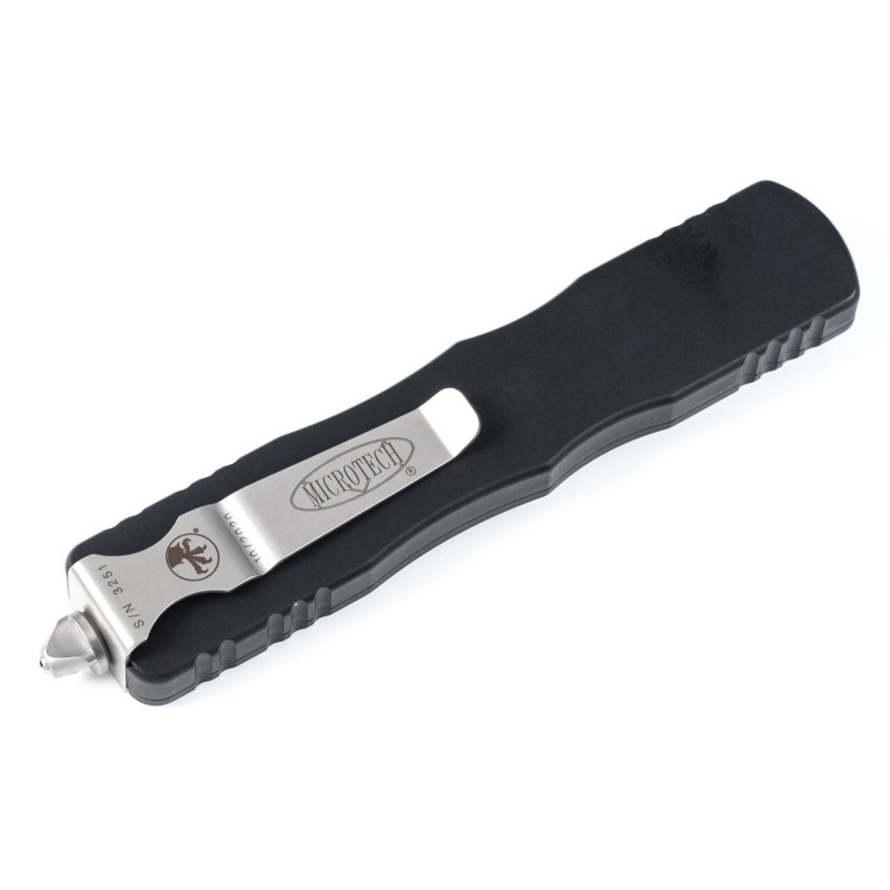 Нож Microtech Dirac Delta D/E OTF, stonewash клинок, черная рукоять