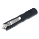 Нож Microtech Dirac Delta D/E OTF, stonewash клинок, черная рукоять
