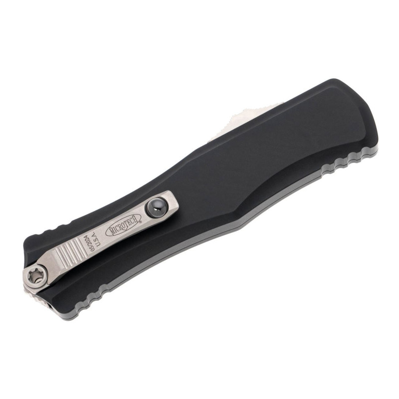 Нож Microtech Hera II OTF, recurve stonewash, черный